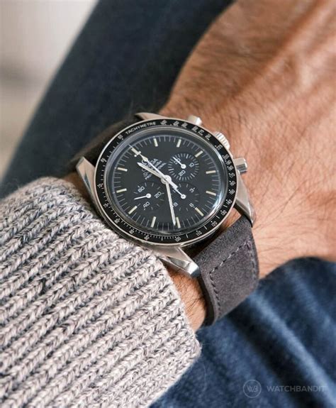 omega speedmaster buckle|Omega Speedmaster leather watch strap.